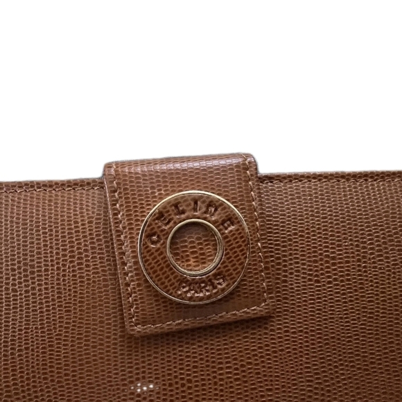 Unique Celine Tan Women's Long Wallet With Kisslock Coin Purse - Picture 2 of 9